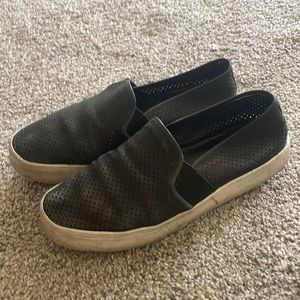 Vince black slip on sneakers